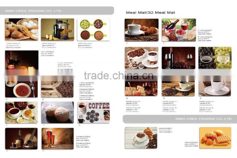 Wine and Fruits 3D Printting PP Washable Placemats