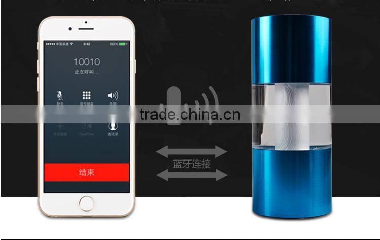 New Arrival Creative Bluetooth Loudspeaker box with Led Light, Crystal Columniform Plug In-card Voice Box