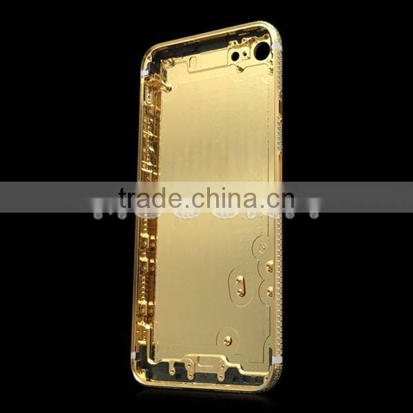 24K gold housing full with diamond for iphone 7, mobile phone housing custom for iphone 7