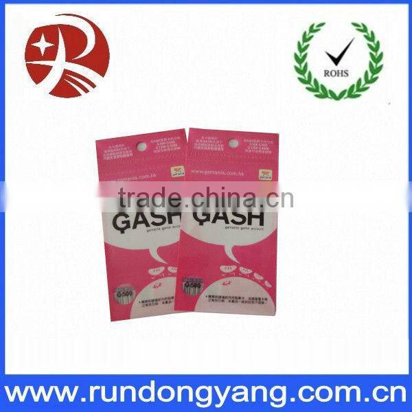 Blue printed opp header packaging bag