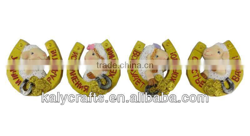 2015 chinese zodiac cartoon sheep resin fridge magnet