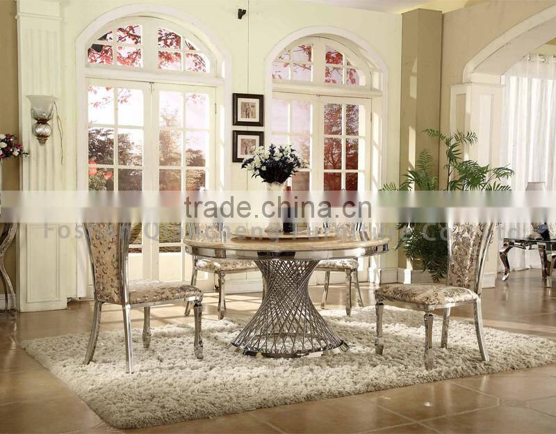 Most popular modern hotel furniture round rotating top dining table
