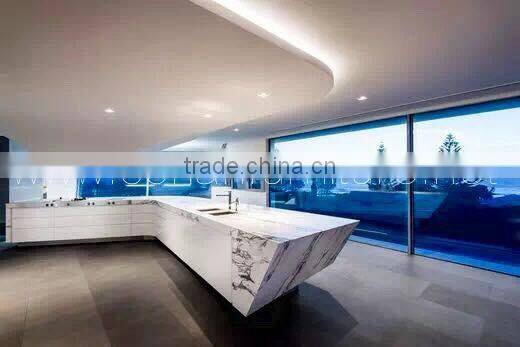 Custom sized furniture wood&corian kitchen island