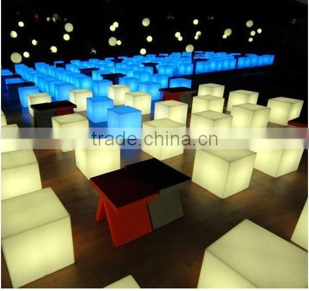 40*40*40CM led lighting cube bar seat/ led bar furniture