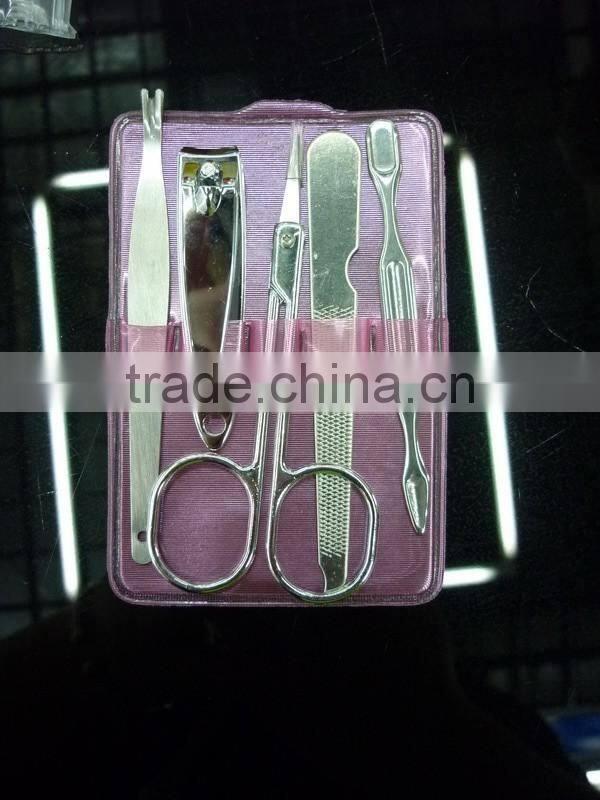 2016 cheapest Hot sale manicure set nail clipper &pedicure set with pvc bag