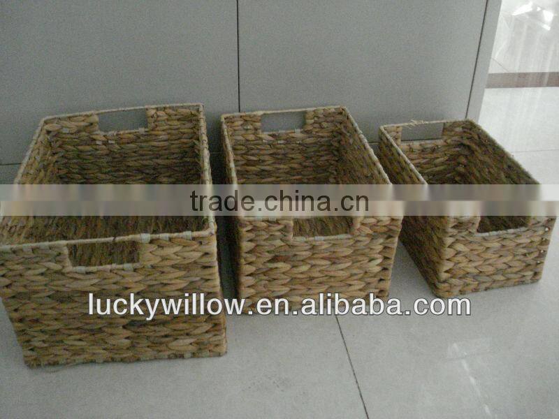set 3 wholesale seagrass storage basket