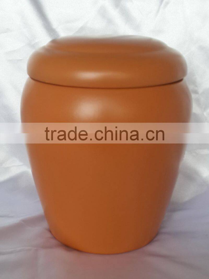 Adult style biodegradable red pottery urns for cremation use