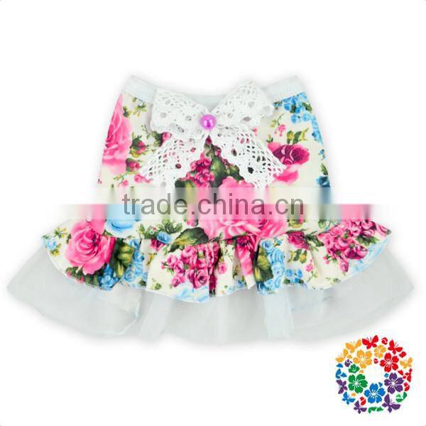 Pet accessories dog clothes flower lace Chiffon dog cat pet wedding dress cat dog clothes
