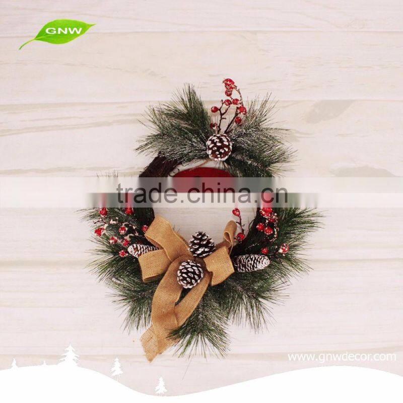 GNW CHWR-1605021 Professional manufacturer pine needle cheap christmas rattan wreath