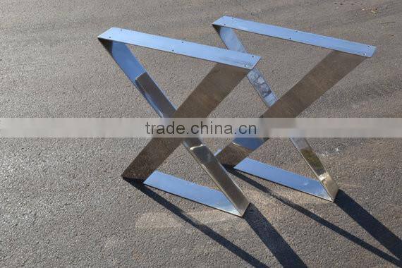 Top sales furniture black powder coated ZX flat steel metal bench leg