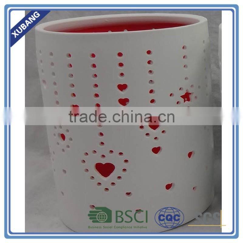 Wedding candle holder Ceramic candle holder