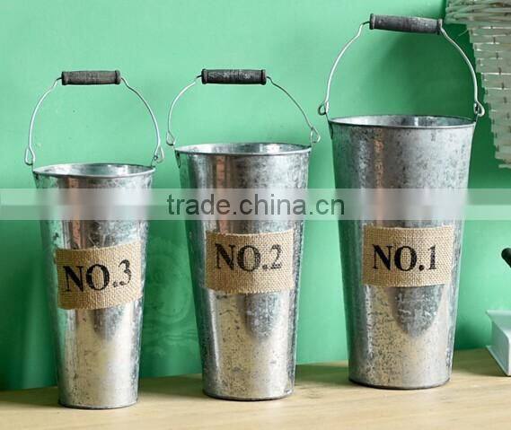 newest design tin flower pot tin pots galvanized plant pot tin planters wholesale For Garden Decoration And Home Decor