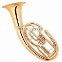 Bb key piston valve gold lacquer baritone