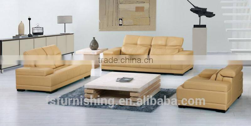 JR6005 fashion Modern style 1+2+3 full top grain leather sofa 1 set customize furniture factory