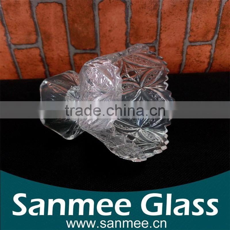 Hot Selling Embossed Ice Cream Glass Cup