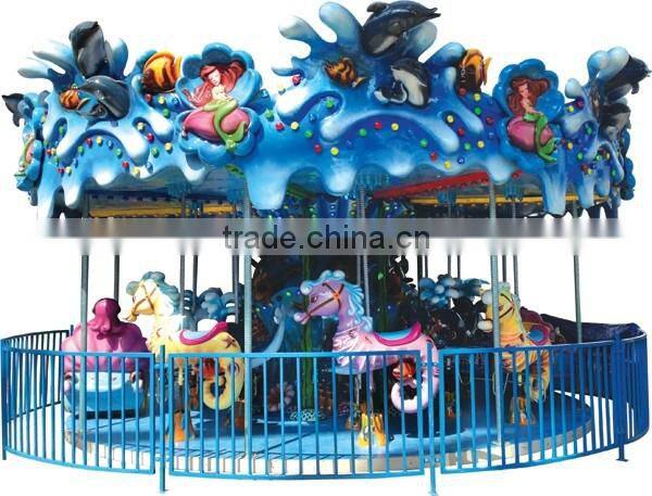 Popular sale carousel horse for sale,amusement park kids carousel ride with high quality
