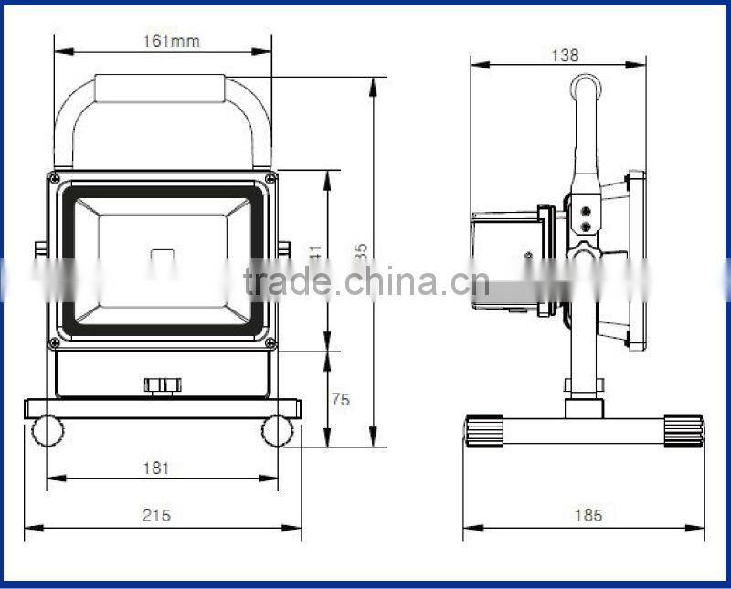 10w rechargeable led flood light