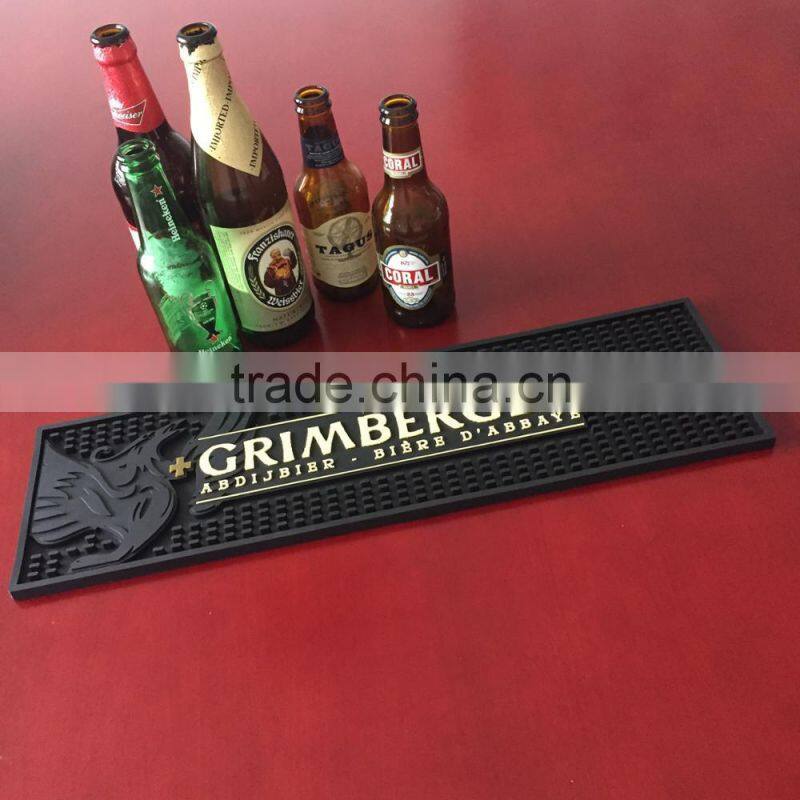 Customized print OEM rubber PVC bar mat bar runner