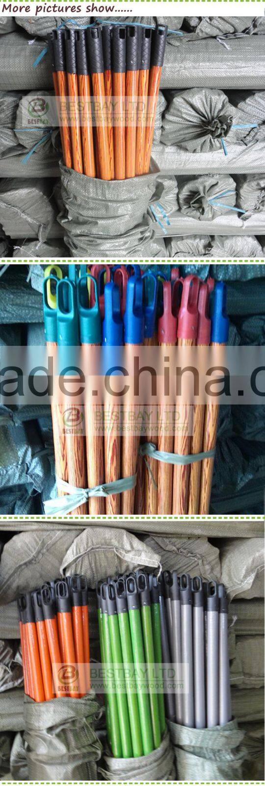 pvc coated wooden mop stick/pvc coated wooden broom stick 120cm