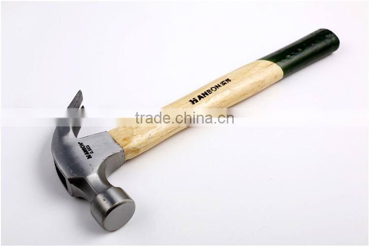 45# Carbon Steel Wooden Handle Fitter's Hammer / finished polished Heat-treatment