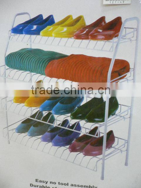 400-97B 3-tier metal shoe rack for living room