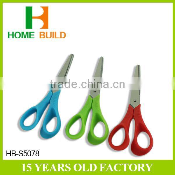 Factory price HB-S5078 5 "stainless steel student scissors with skidproof handle