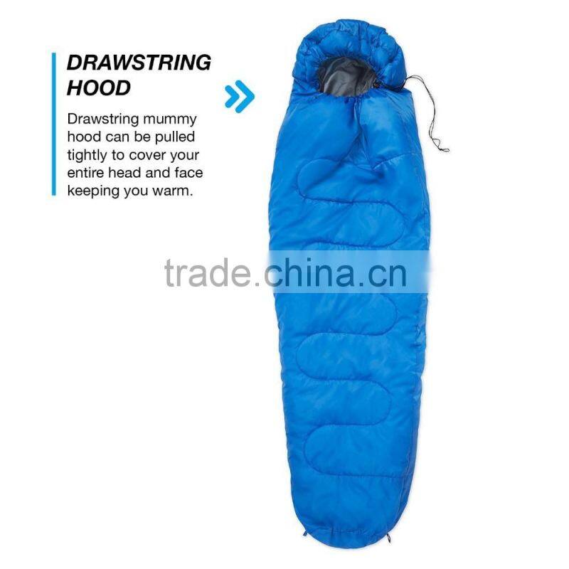 Outdoor Walking Hiking Warm Light weight Professional Mummy Sleeping Bag For Adult With Carry Bag