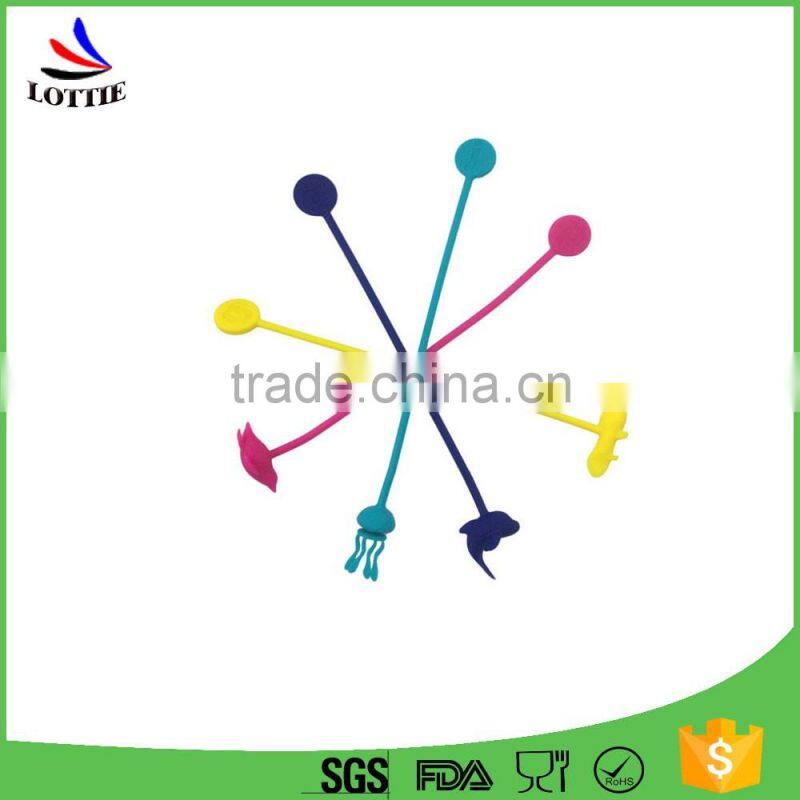 Food grade silicone muddler (nylon core) , non-toxic silicone Stir bar with factory price.