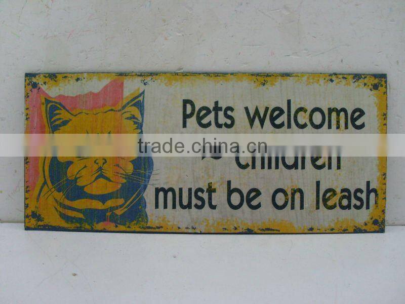 Good Sale 5-1/8''H Ourdoor Metal Plate Sign for Garden Decoration