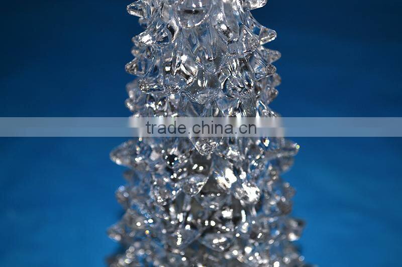 NEW LED 7 Color Height 9cm Changing Plastic Christmas Baubles Tree Night Light Lamp New Year Decoration Xmas Light Gift