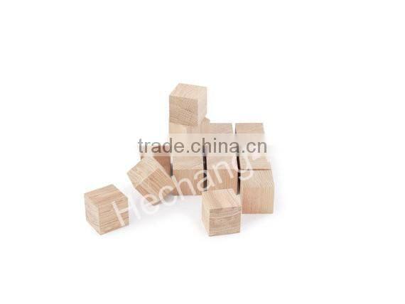 Wooden cubes DIY - crafts natural material - raw blocks in beech wood