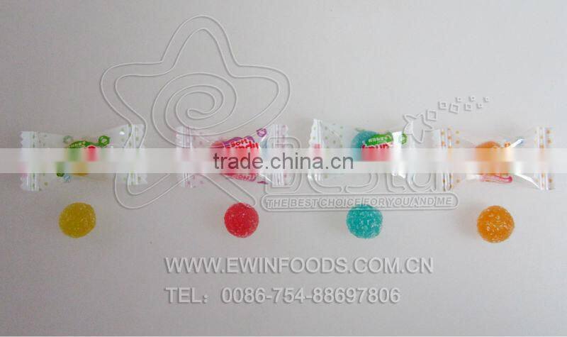 Multi-Colored Ball Shape Super Sour Soft Candy