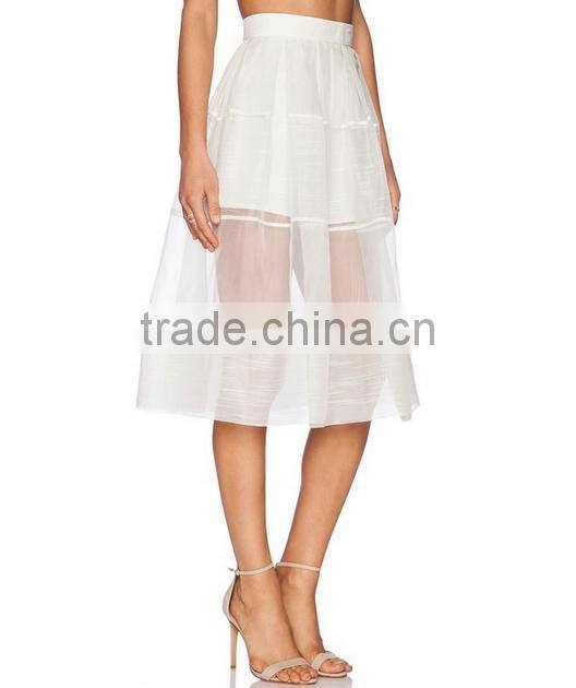 New fashion chiffon organza A-line women skirts