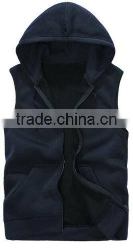 2016 Mens Sleeveless Hoodies Fashion Casual Sports Sweatshirt