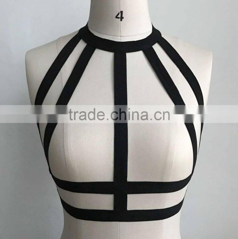 Wholesale Hot Selling Fashion Harness Bra Sexy Bandage Bra Strappy Bra