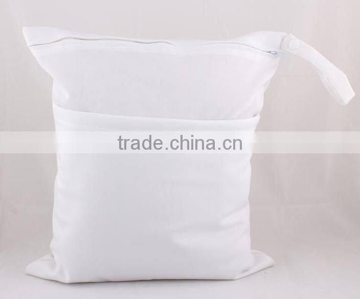 washable and reusable double pocket cloth nappy baby pul wetbag