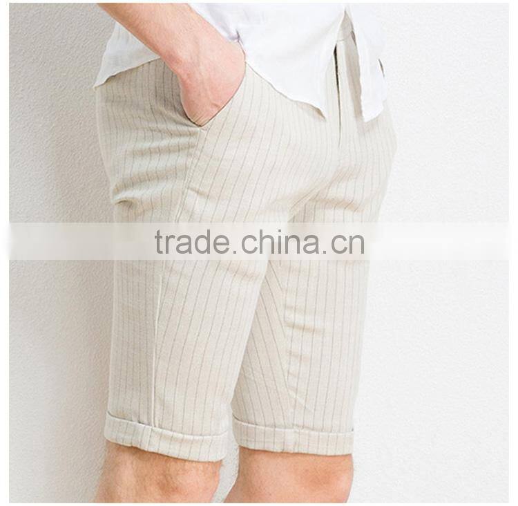 The summer men's casual short pants slim stripe thin youth five pants all-match tide shorts customized order
