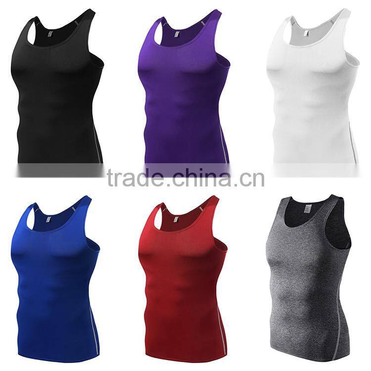 Trendy design quick dry gym fitness mens sports tank tops