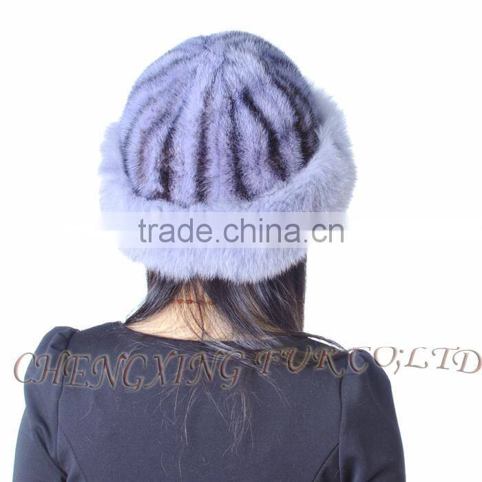 CX-C-156C Fashionable Cheap Custom Fashion Real Mink Fur Beanie Cap fur hats women