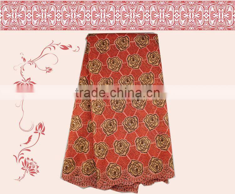African Lace Laterials SL0301-3 Pink Flower Lace