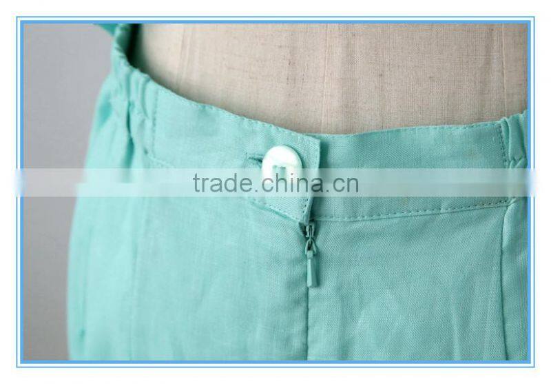 Ramie Linen Embroidery 3pcs Sets Western Boutique Style Ladies Church Suit