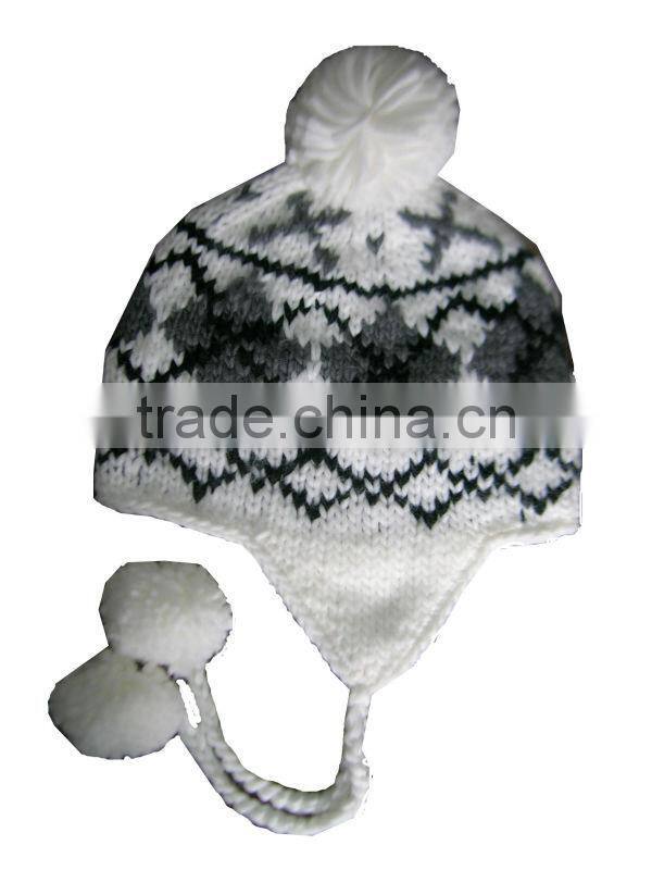 lovely fashion & popular knitted winter 100%acrylic baby hats
