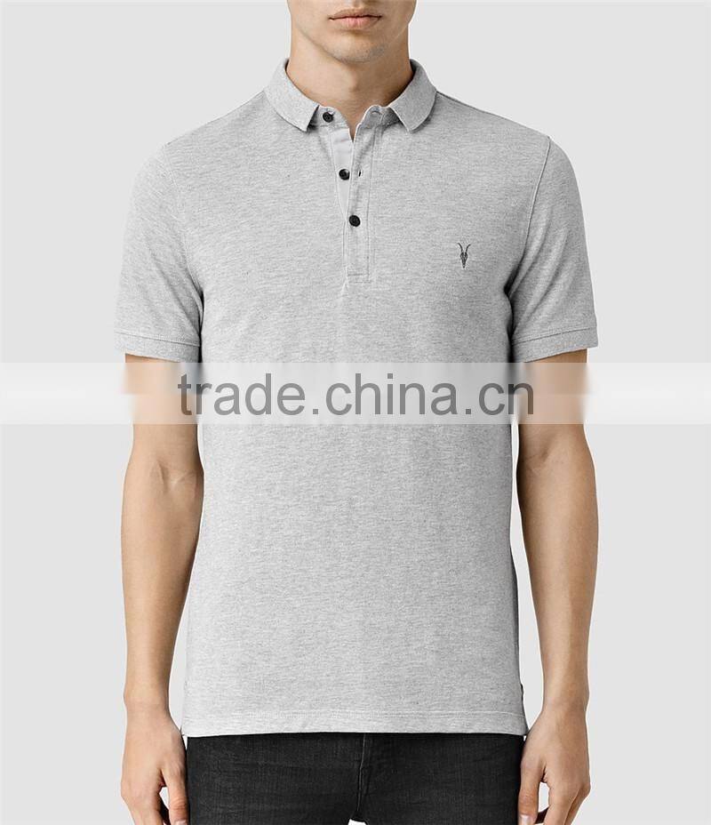 MGOO Custom Logos Grey Marvel Polo Shirts Tops Golf Polo Embroidery Teamwear Comfortable Cotton Spandex Shirts