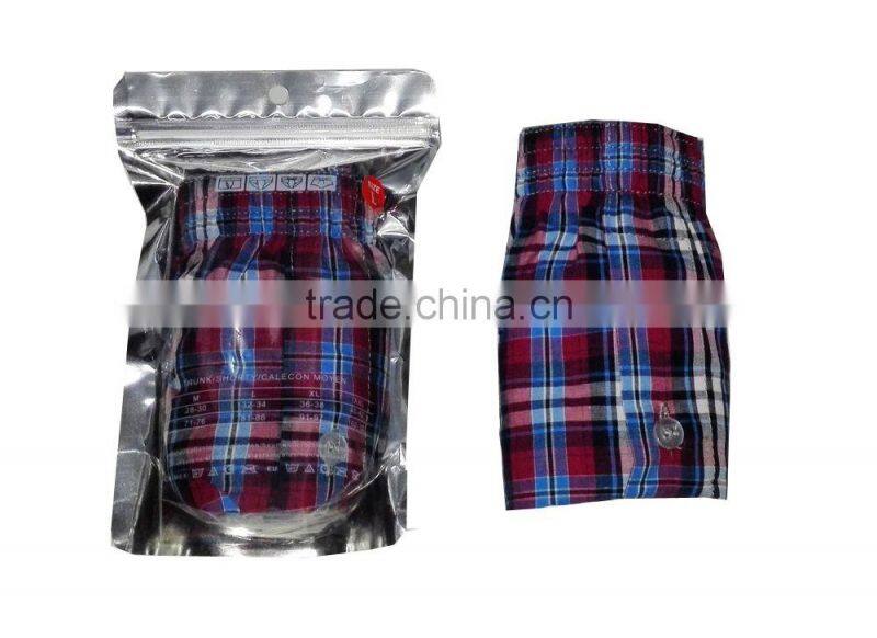 stripe design cotton woven boxer shorts for men