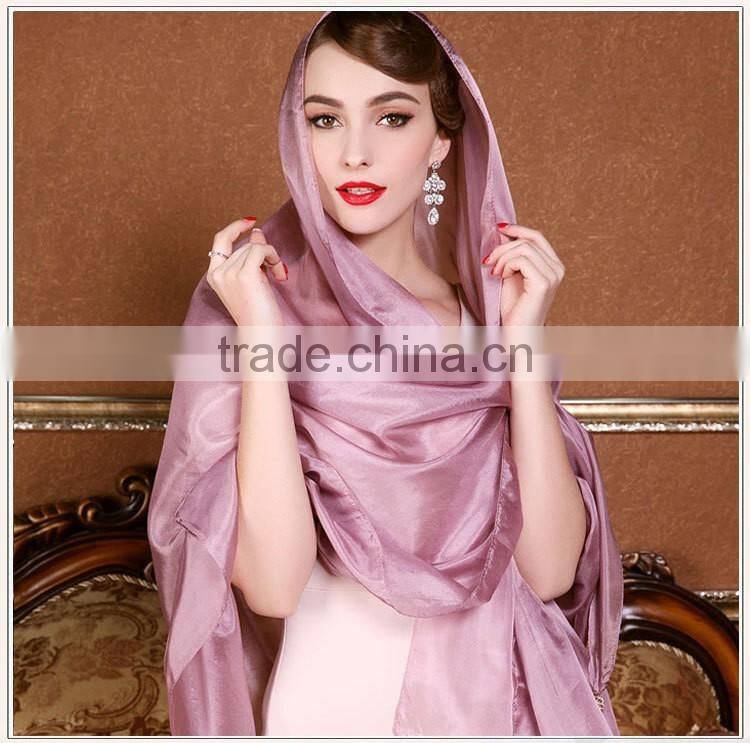 best-selling chinese solid white blue purple pink pure 100% silk long scarf