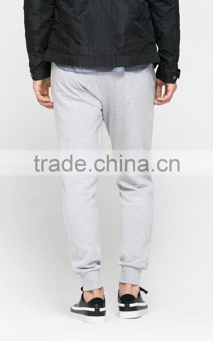 Comfort fashion plain grey slim fit joggers