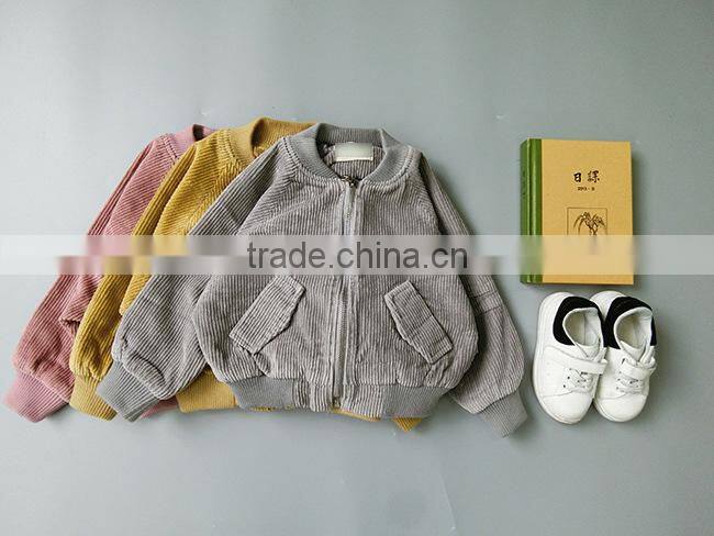 1-7 years Wholesale 2017 New Autumn Long Sleeve Cotton Boys Girls Coat (pick size color)