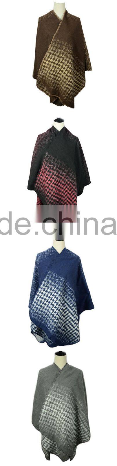 2016 Fashion Shawl Bandana Pashmina Winter Women Coat Knitted Cashmere Poncho Capes Duplex Shawl Cardigans Sweater