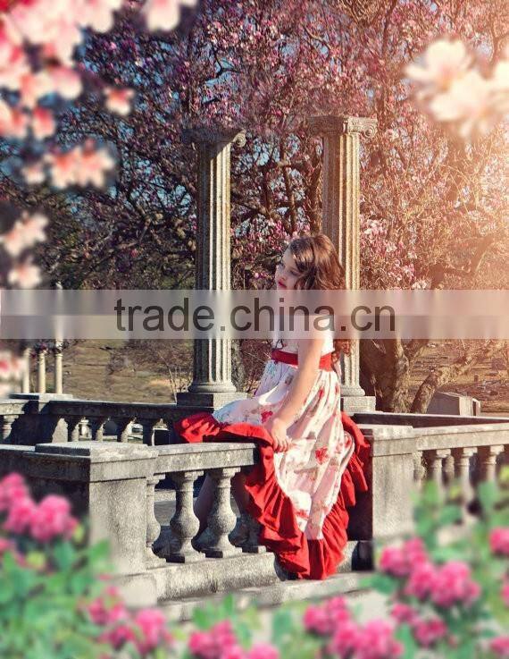 Long Maxi Dress Roses Vintage Dresses For Girls Of 10 Years Old Girls Party Dresses