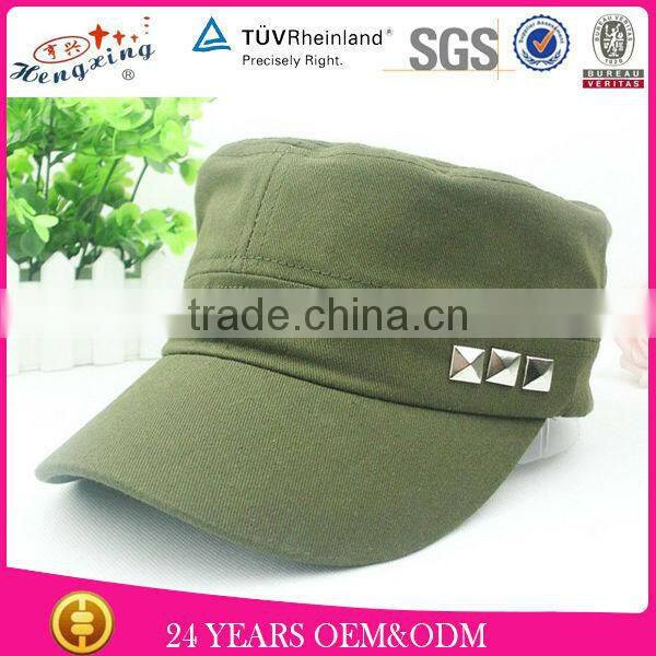 Fashion Black 100% Cotton Custom Cheap Military Cap